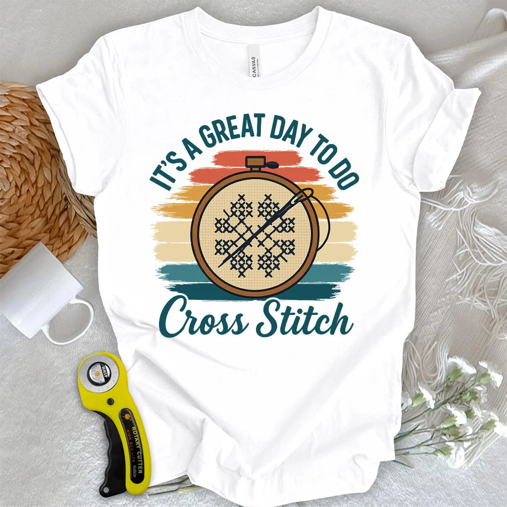 Ein super Tag, um ein T-Shirt zu besticken