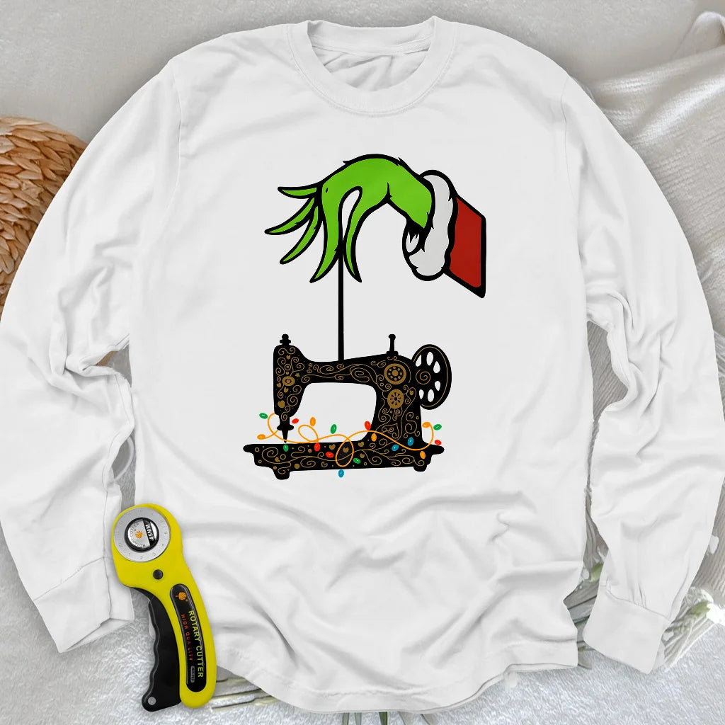 T-shirt manches longues Le Grinch a volé des points de suture