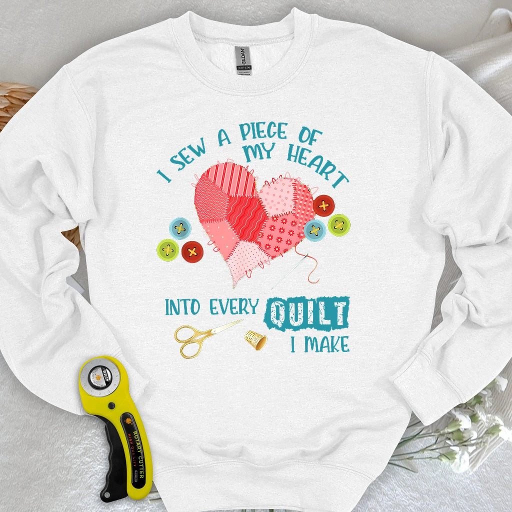 Sweat-shirt d'amour en patchwork brodé