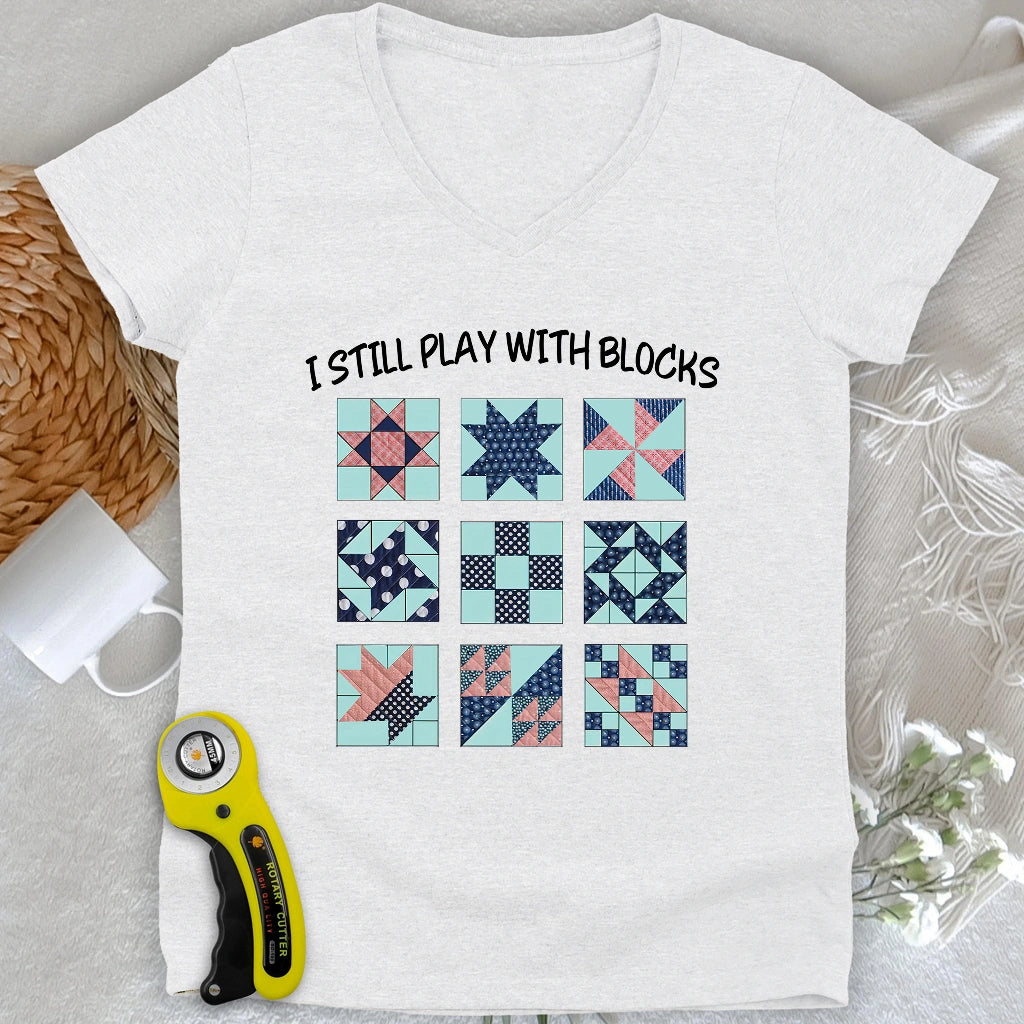 I Still Play With Block V-neck