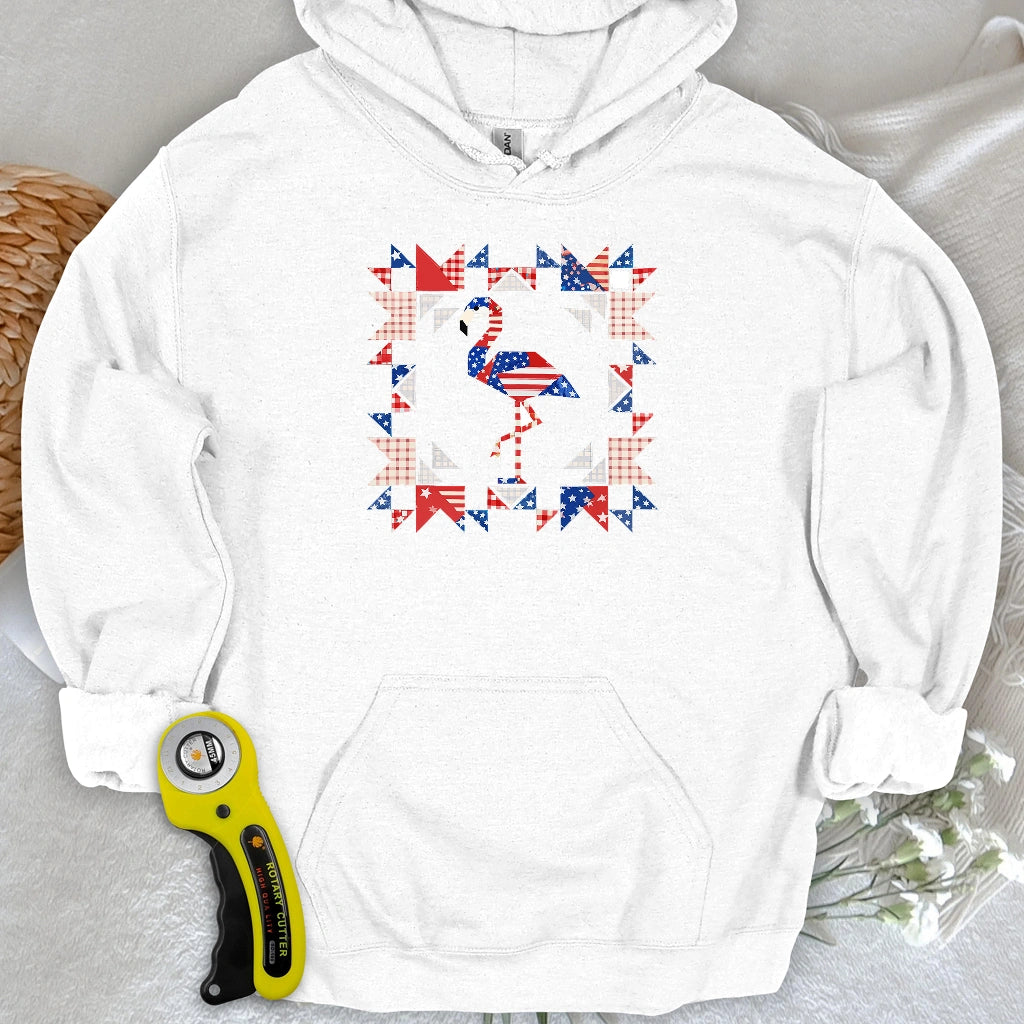 Liberty Flamingo Patchwork Hoodie