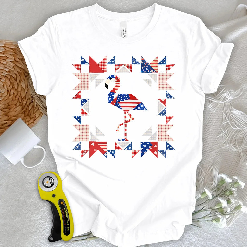 Liberty Flamingo Patchwork T-Shirt