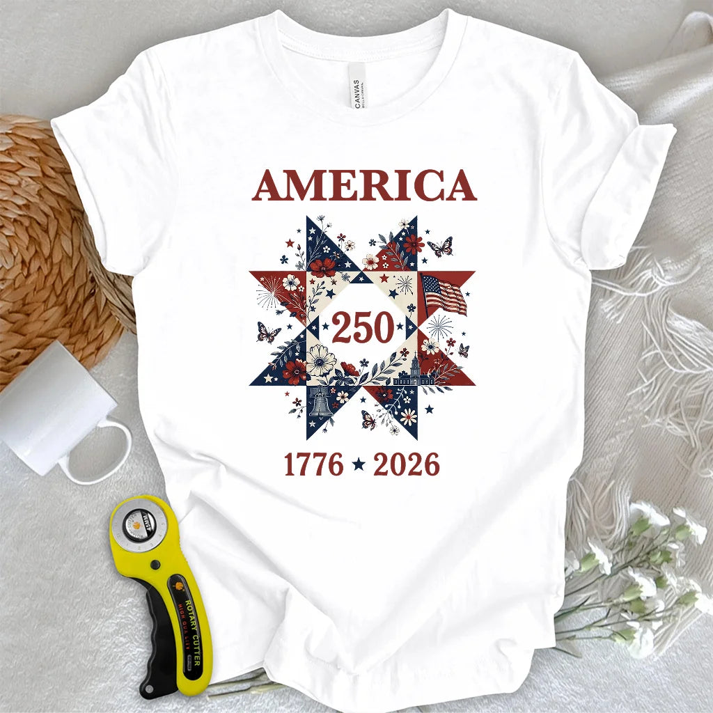 Liberty In Bloom Quilt T-shirt