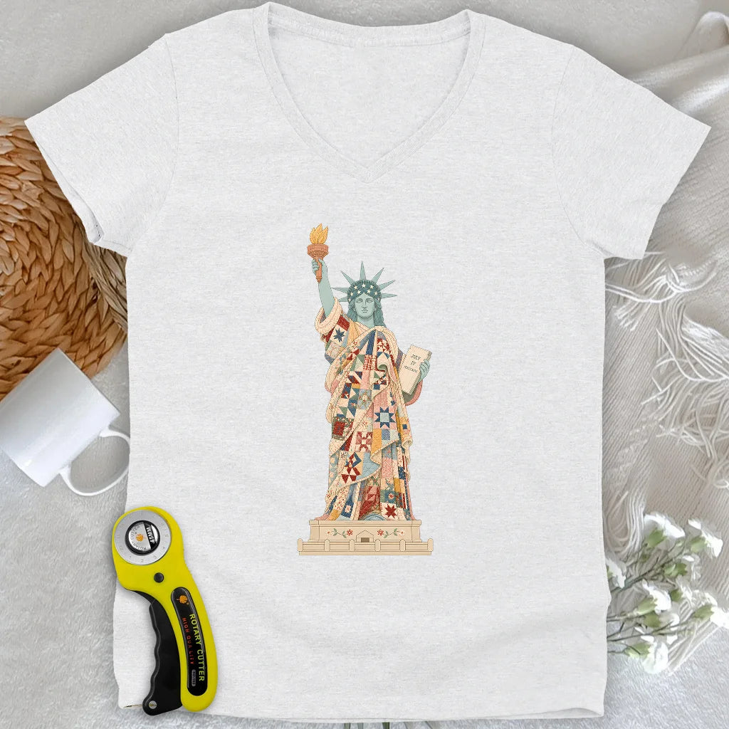 Liberty Wrapped in Love Lady V-neck