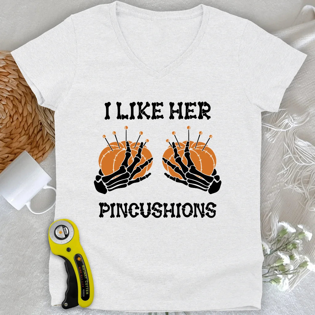 Like Her Pincushions Lady V-neck