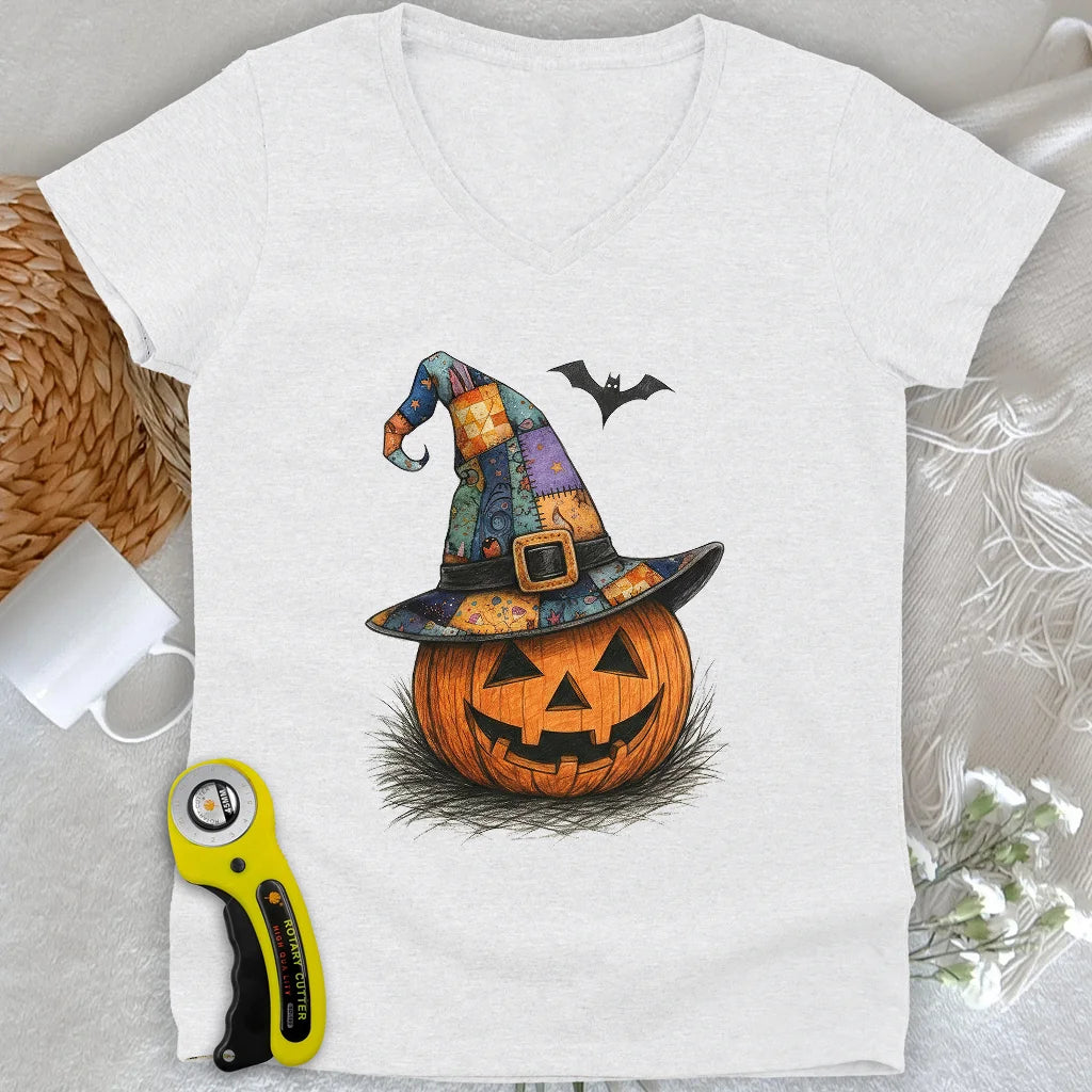 Magic Pumpkin Lady V-neck
