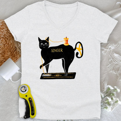 Mewing machine Lady V-neck