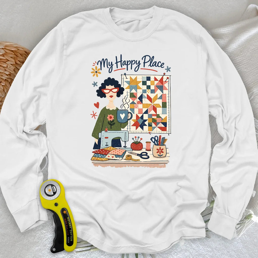 Mein Happy Place Langarm-T-Shirt