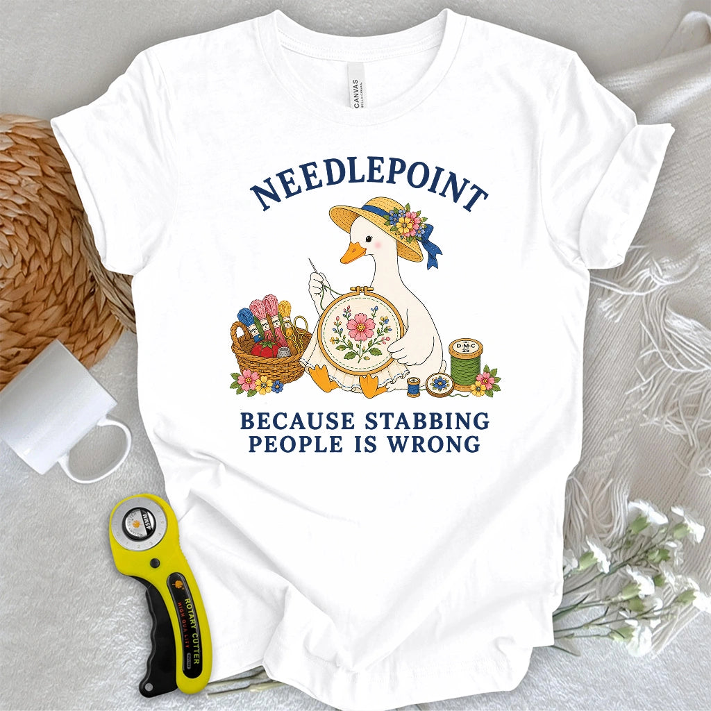 Needlepoint Therapy T-shirt