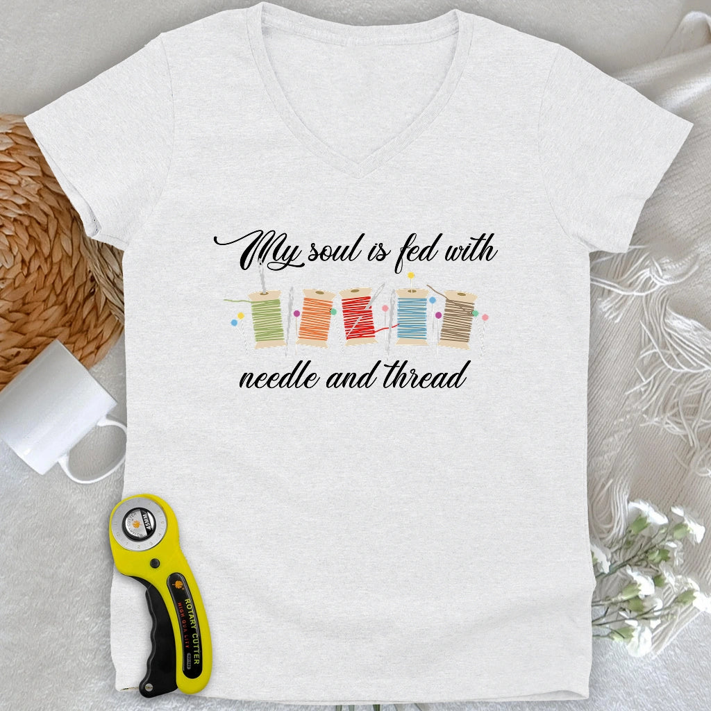 Needles and Threads V-neck