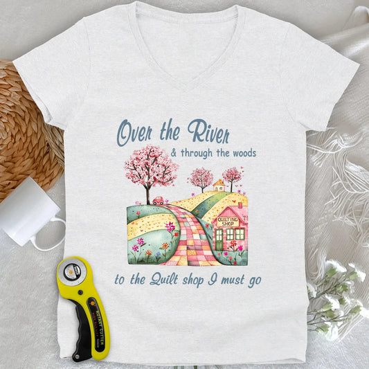 Over the River Lady V-neck