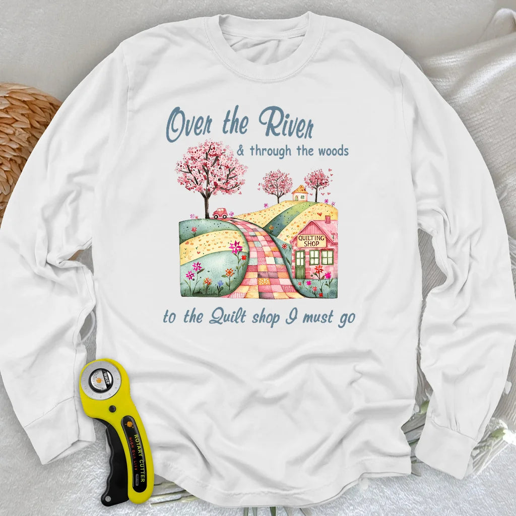 Langarm-T-Shirt "Über dem Fluss"