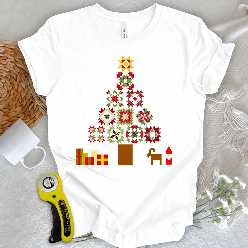 T-shirt Arbre de Noël patchwork
