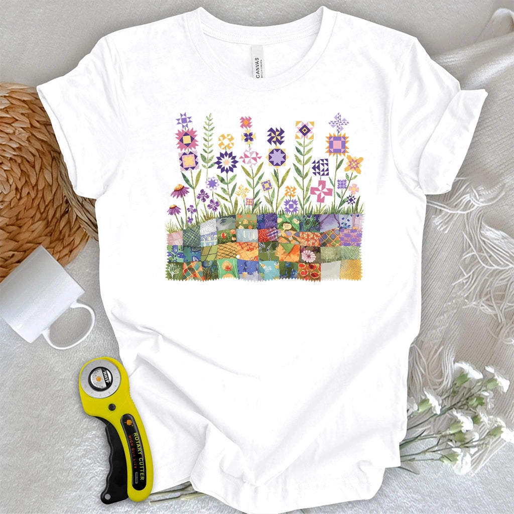 Patchwork Bloom Garden T-shirt