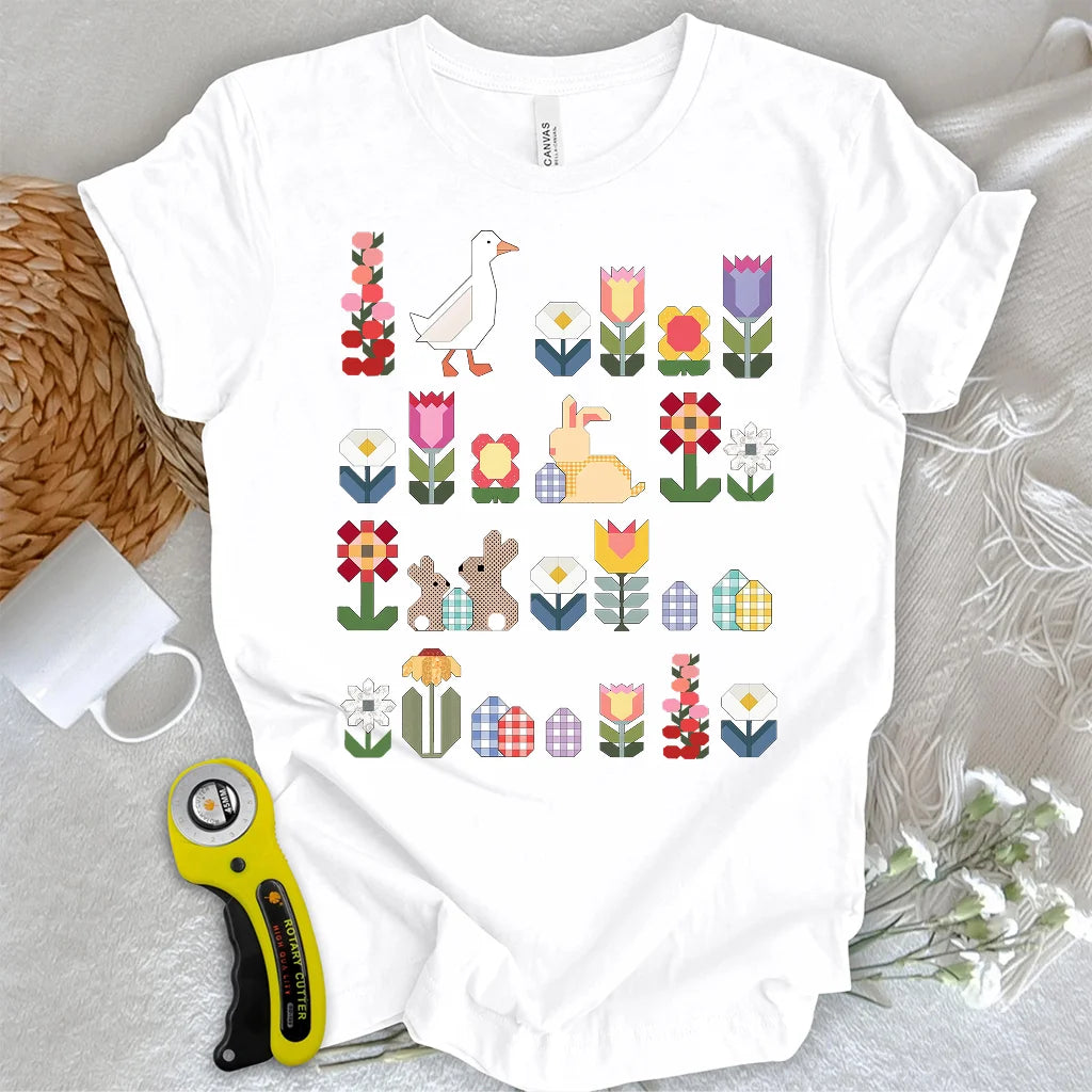 T-shirt Blooms Patchwork