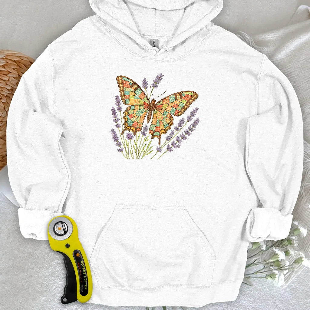 Sweat à capuche Papillon Patchwork