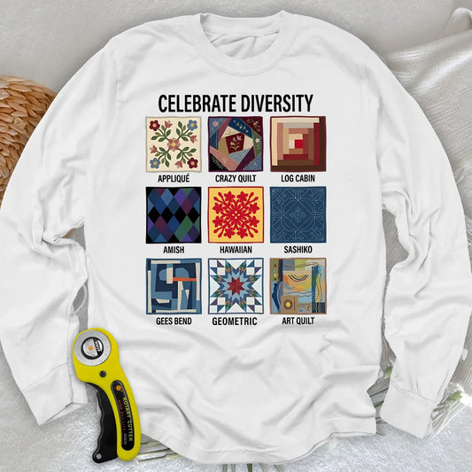 Patchwork Diversity Langarm-T-Shirt