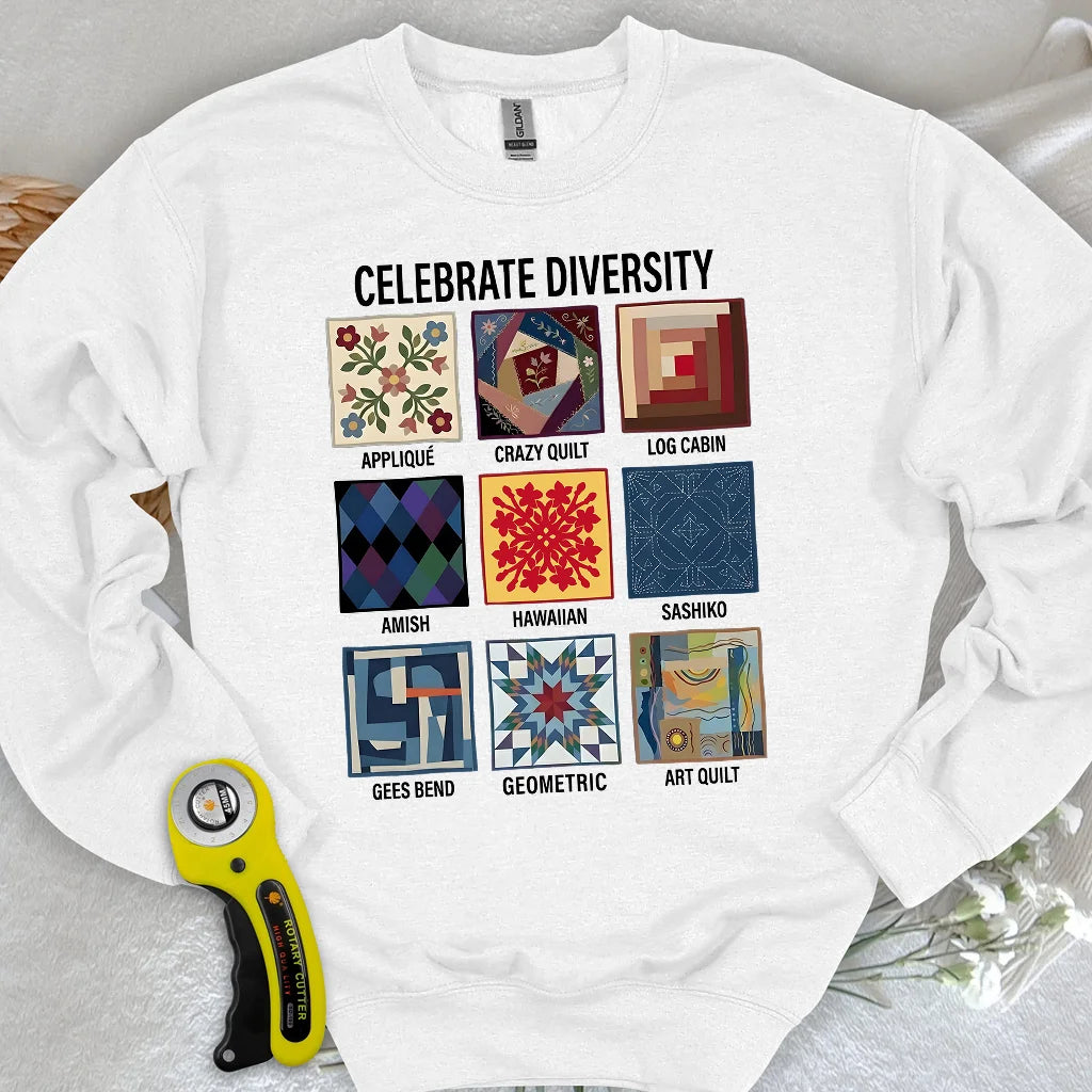 Patchwork-Vielfalt-Sweatshirt