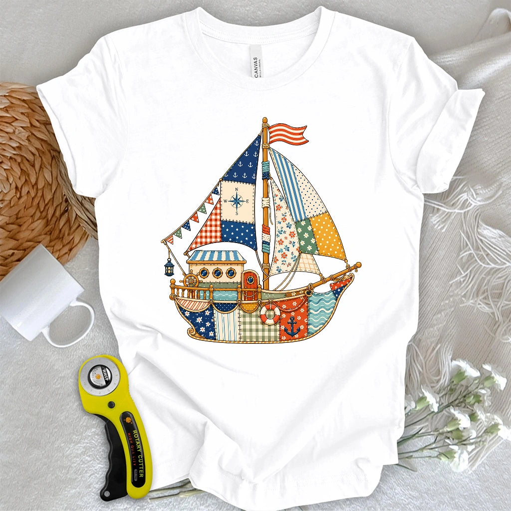 Patchwork Harbor Dream T-shirt