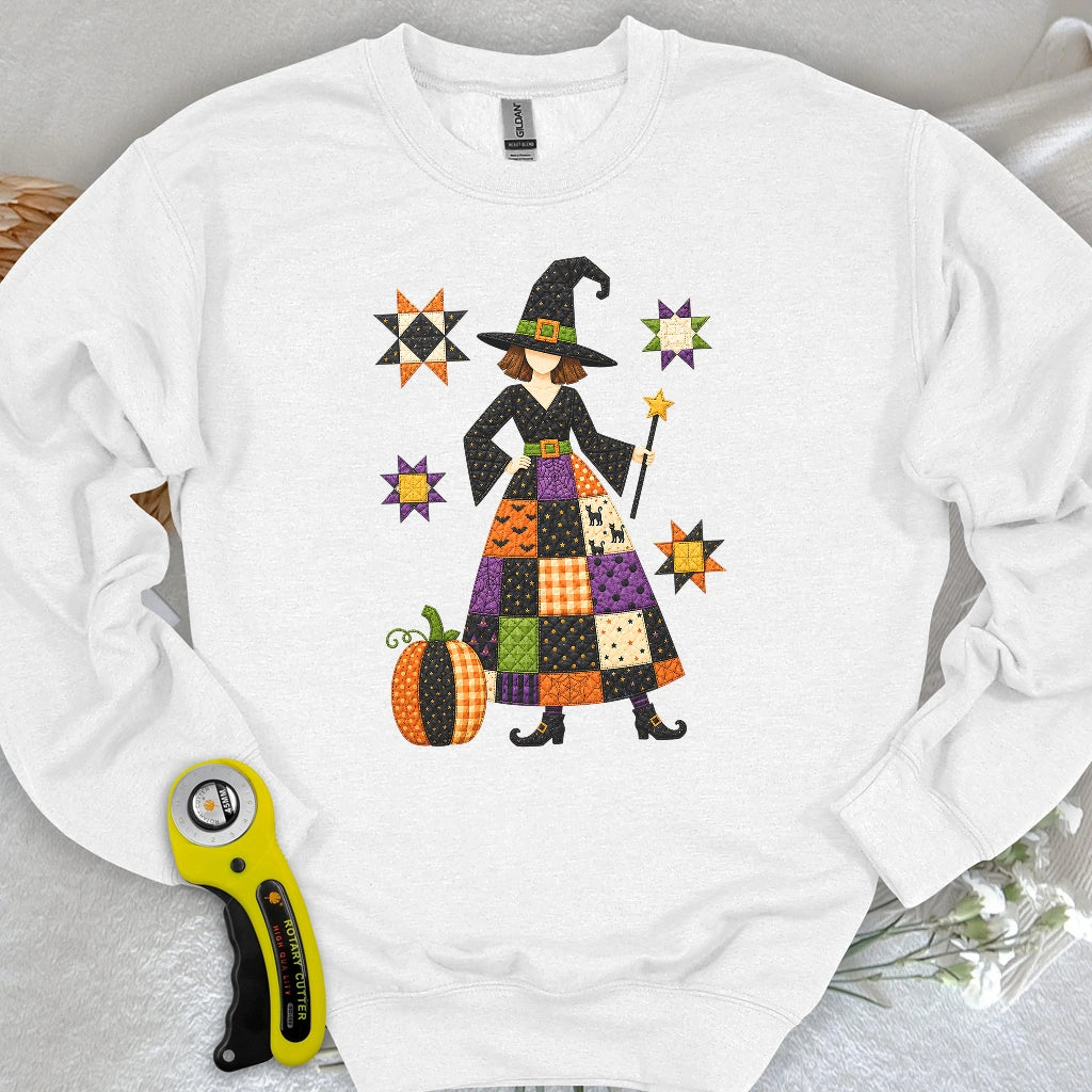 Patchwork Quilt Witch Sweatshirt