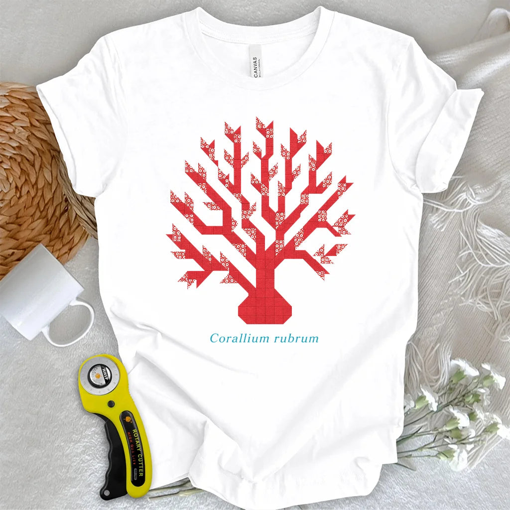 Patchwork Red Coral T-shirt