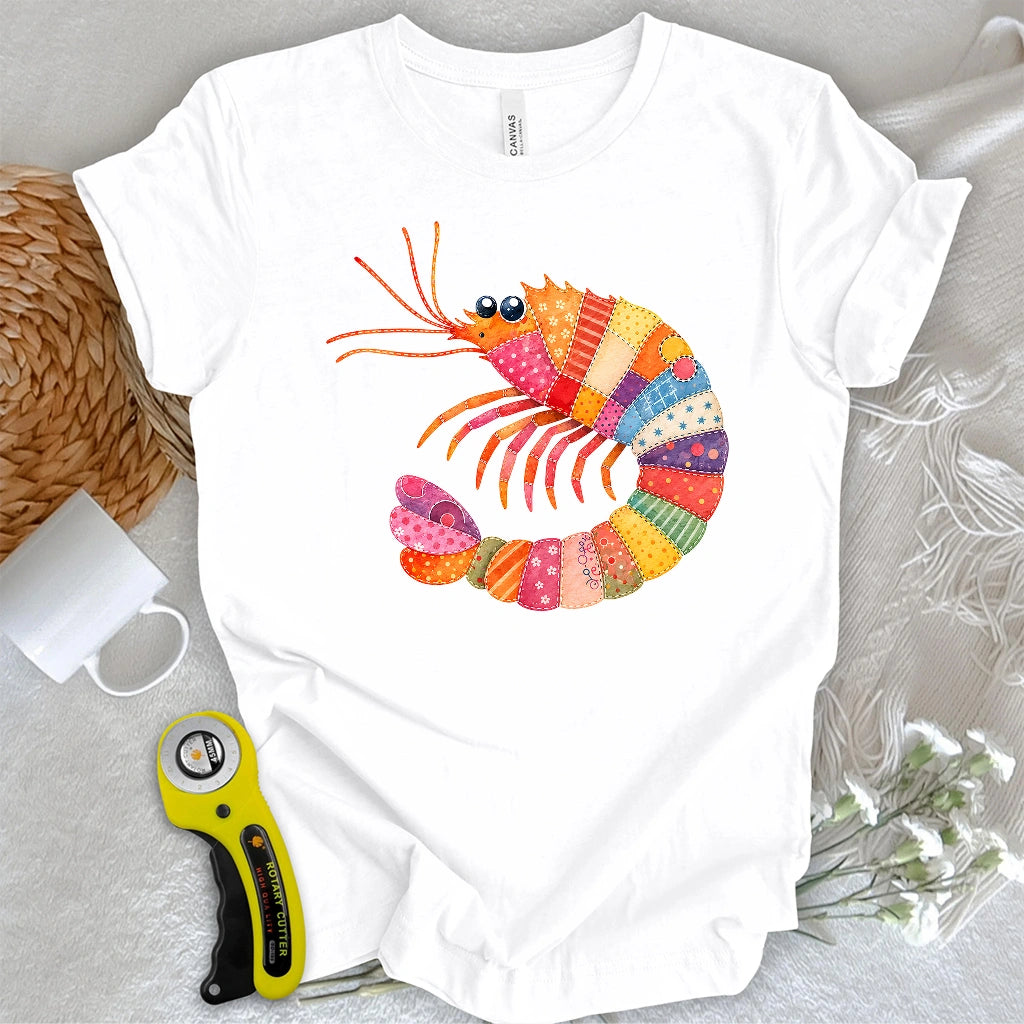 Patchwork Shrimp T-shirt