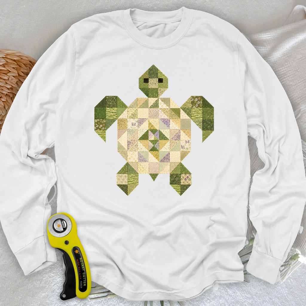 Patchwork Turtle Long Sleeve T-shirt