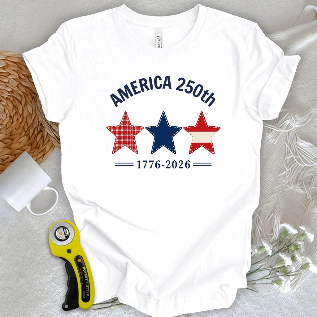 Patriotic Star Applique T-shirt