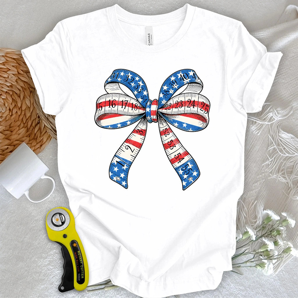 Patriotic Tape Bow T-shirt