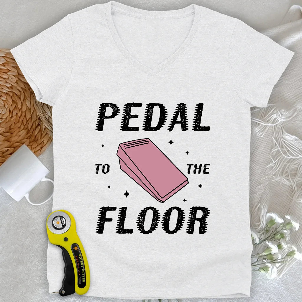 Pedal to the Floor Lady V-neck