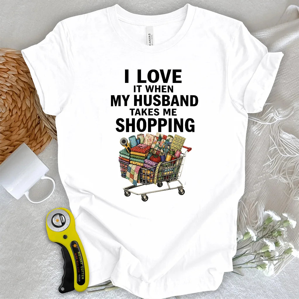 Powered by My Husband & Fabric T-shirt
