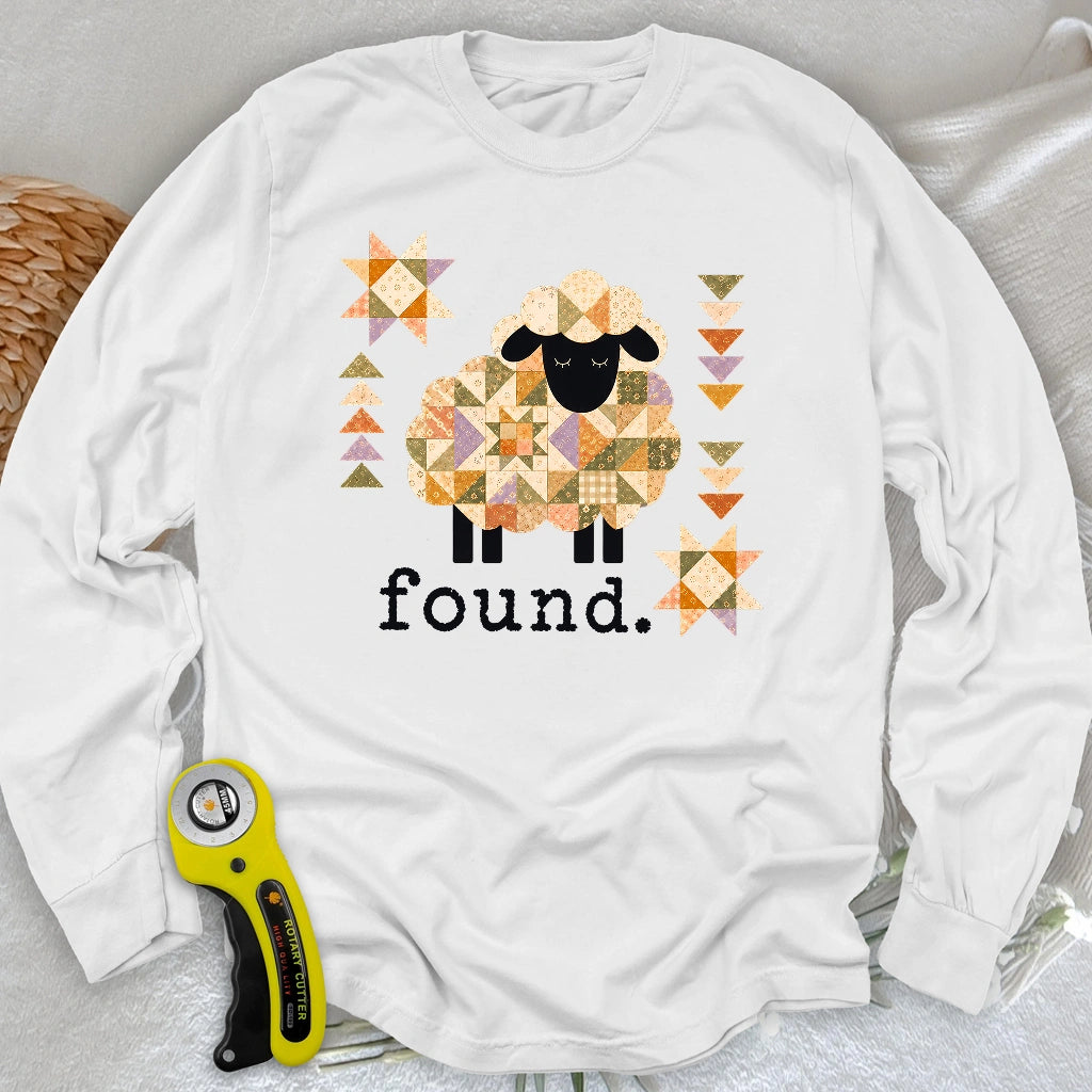 Psalm 23 Patchwork Sheep Long Sleeve T-shirt
