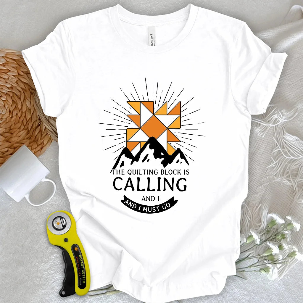 Quiltblock-Ruf-T-Shirt