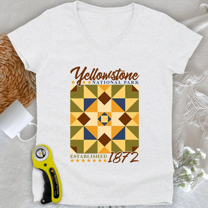 Quilt Block Park V-neck