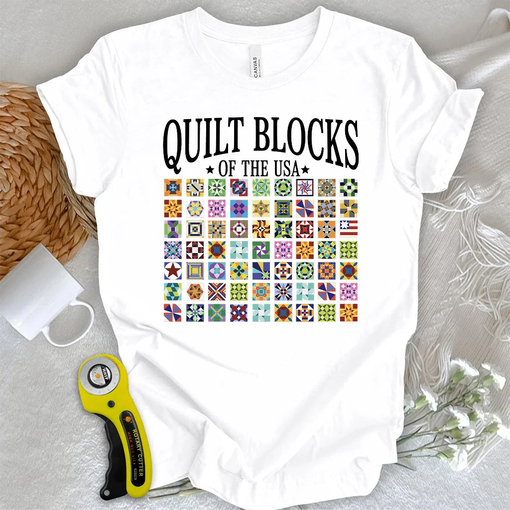 Quilt Blocks Of The USA T-shirt