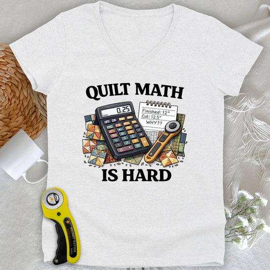 Quilt Math Survivor Lady V-neck