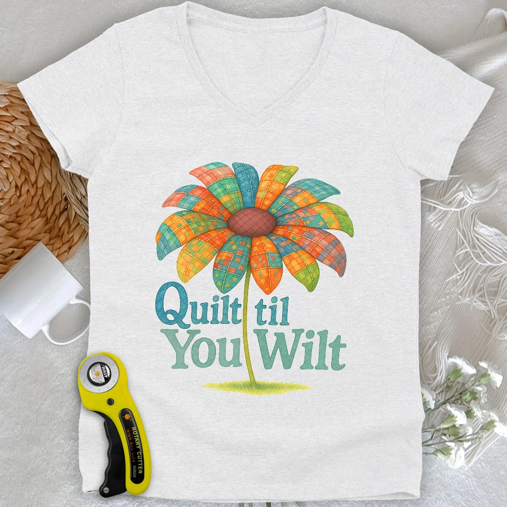 Quilt Wilt V-neck