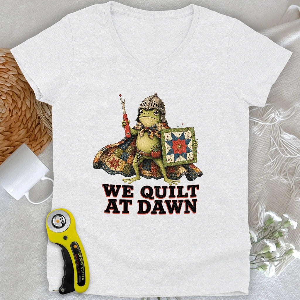 Quilt at Dawn Lady V-neck