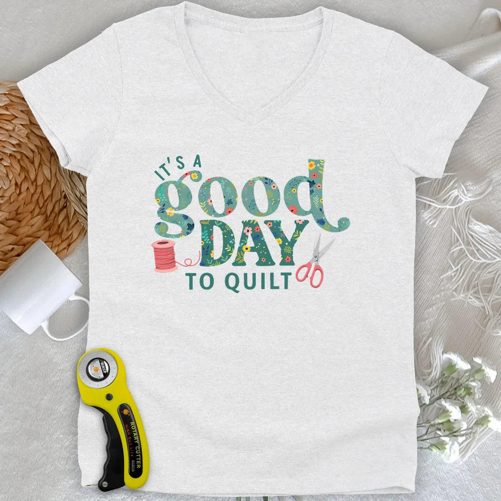 Quiltday Femme Col V
