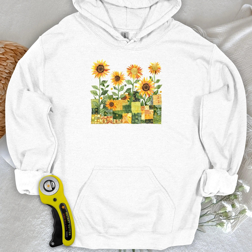 Quilted Sunflower Field Hoodie