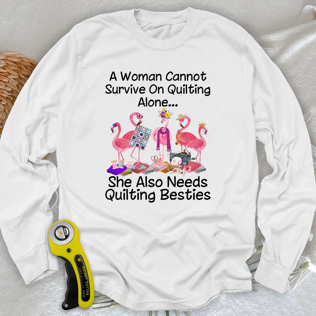 T-shirt à manches longues « Meilleures amies de la couture »