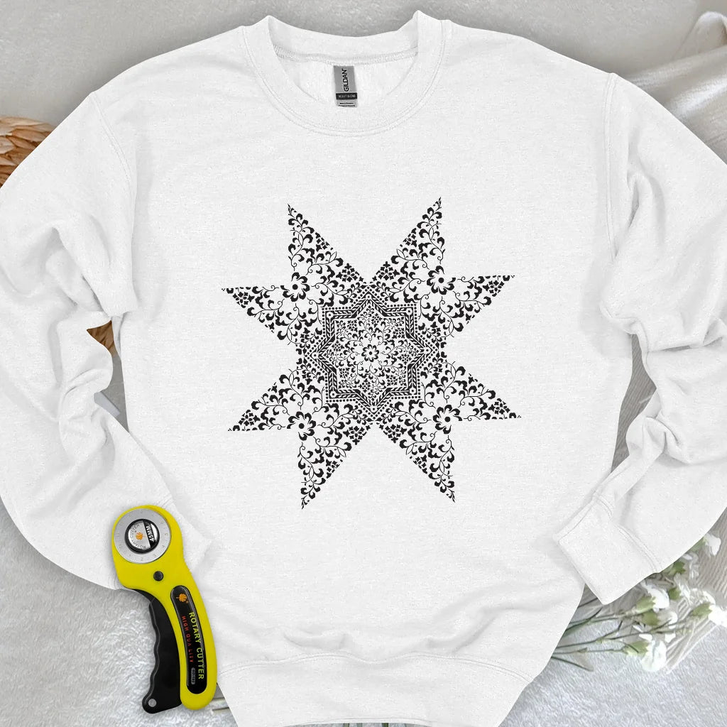 Sweat-shirt Mandala de courtepointe