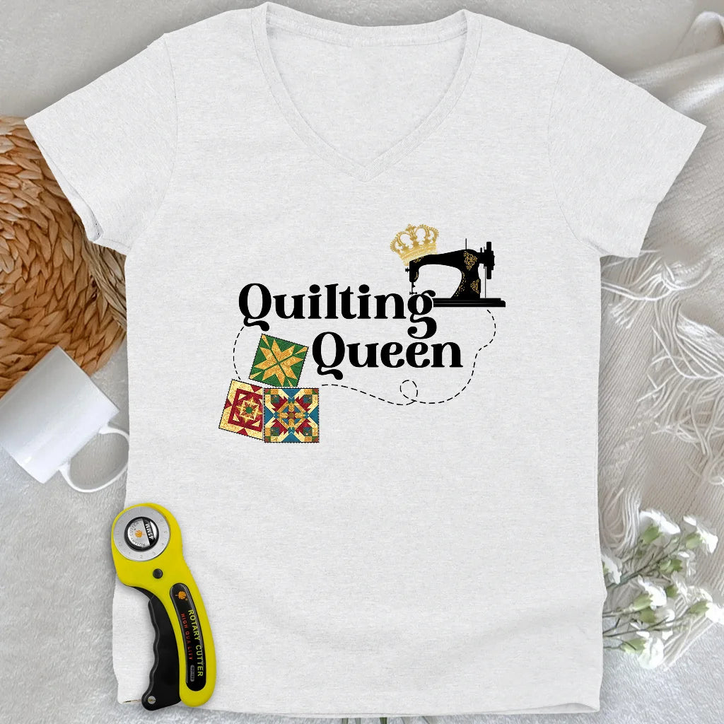 Quilting Queen Lady V-Ausschnitt