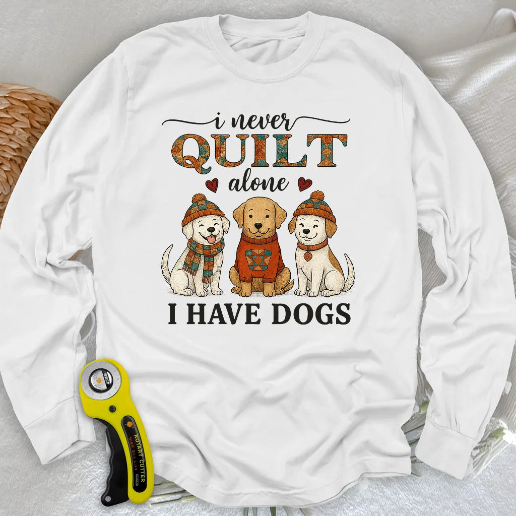 Quilting with Paws Long Sleeve T-shirt
