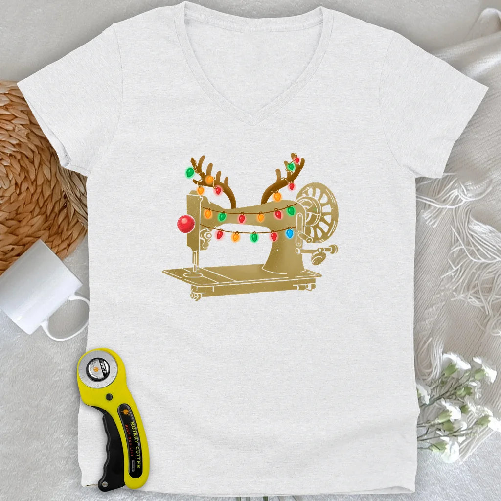 Pull de Noël col V pour femme