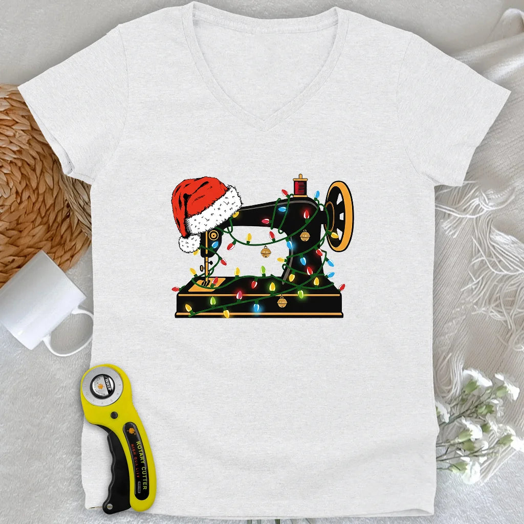 Santa Machine Lady V-neck