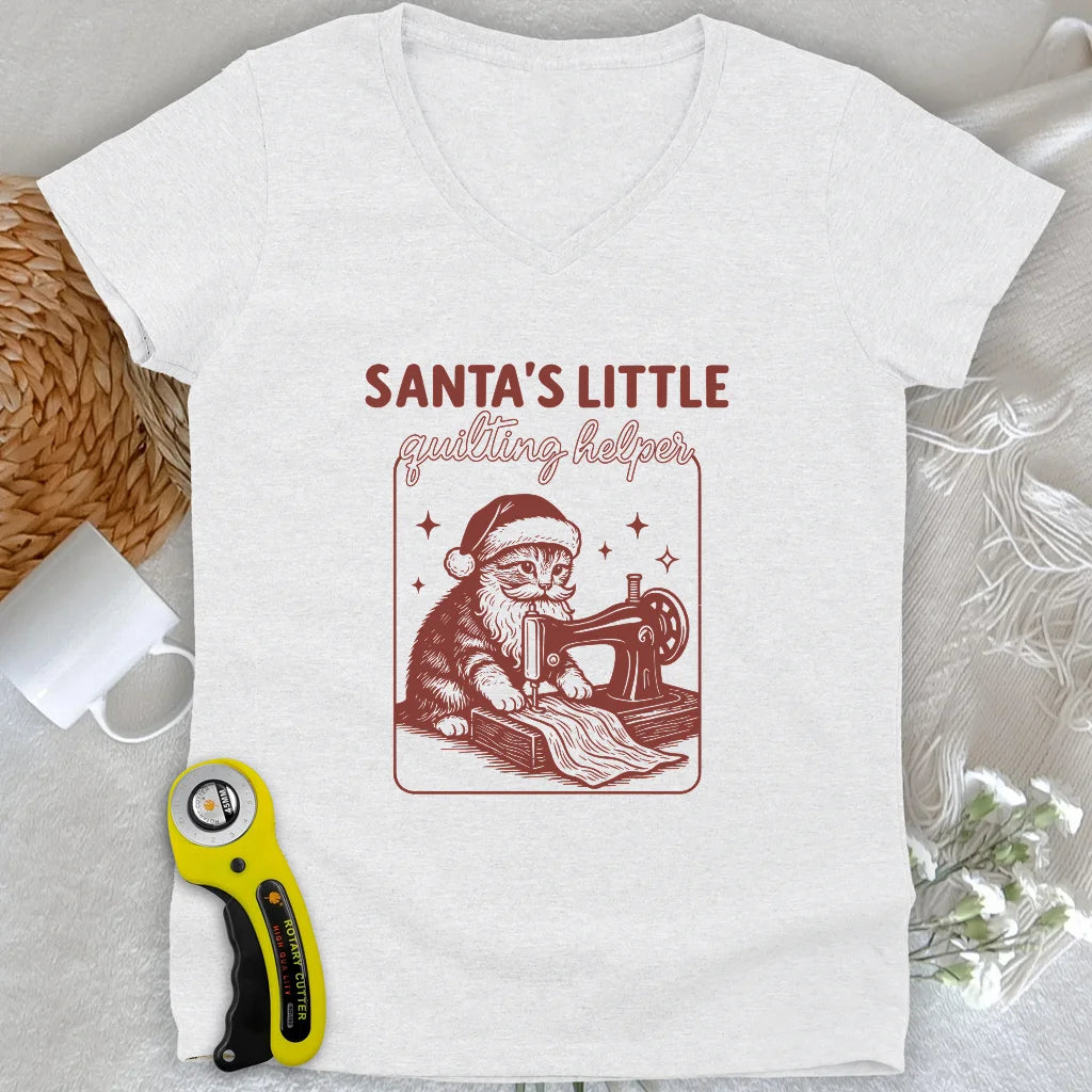 Santa's Helper Lady V-neck