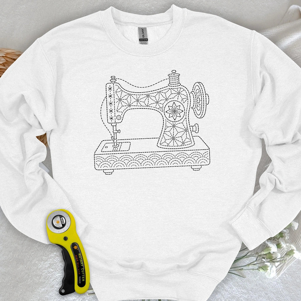 Sashiko Sewing Machine Sweatshirt