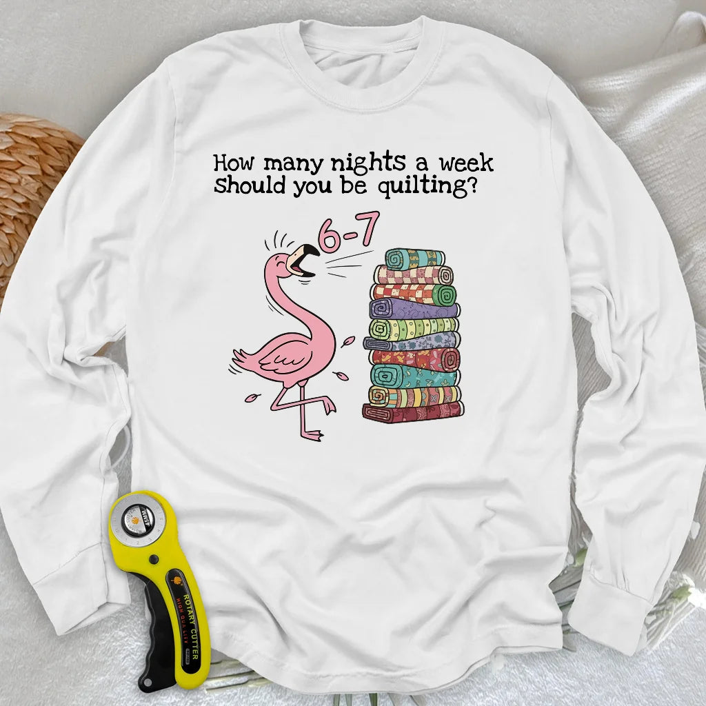 Sew-7 Nights a Week Long Sleeve T-shirt