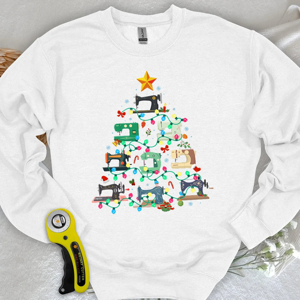 Sewing Christmas Tree Sweatshirt